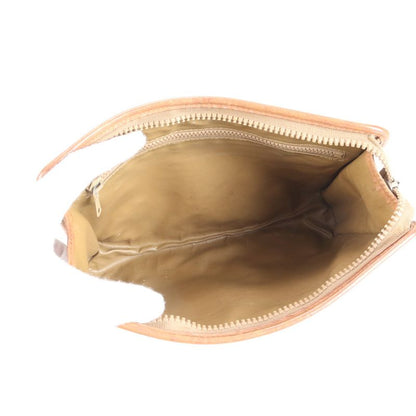 Vintage Celine Macadam Leather Second Bag Clutch Pouch Commuter Business Brown