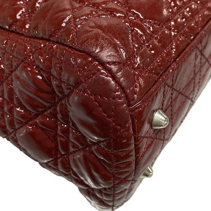 Dior/christian Dior Tote Bag Canage Stitch Red Leather