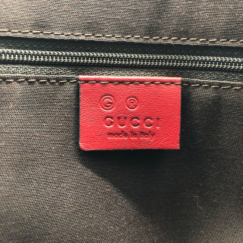 Gucci 257249 Handbag Mini Bag Small Red GG Canvas/leather Ladies Fashion