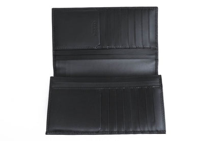Bvlgari Long Wallet Wallets Men Leather Genuine Black 282852 Wallets Yen