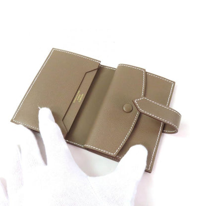 Hermes Bearn Mini Etoupe Gold Hardware H Logo Hardware Mini Wallet With Coin