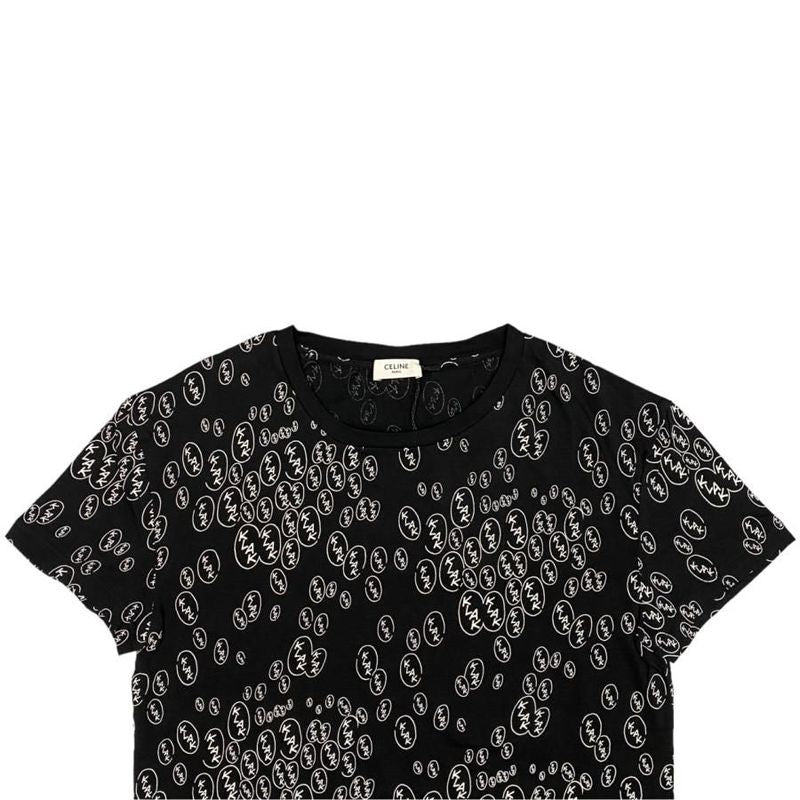 Celine X Christian Marclay Cles - Short Sleeve Crew Neck T-Shirt 2x008388e Size