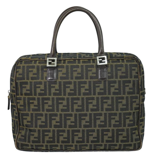 Authentic Fendi Zucca Handbag Canvas Brown Zucca Bag Pre-owned [follow-up