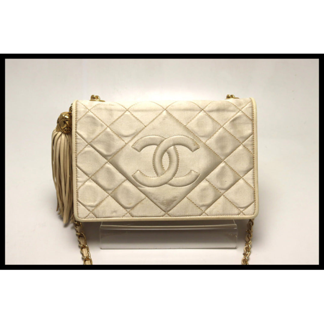 Chanel Quilted GD Metal Fittings Shoulder Bag
