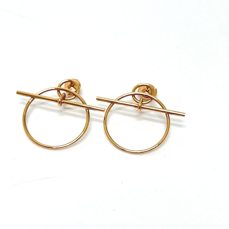 Hermes Earrings 18K Earrings Echape PM 18K Pink Gold Gold
