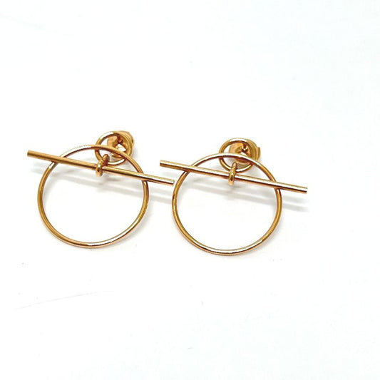 Hermes Earrings 18K Earrings Echape PM 18K Pink Gold Gold