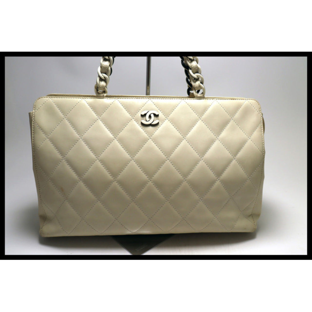 Chanel Quilted Plastic Chain Tote