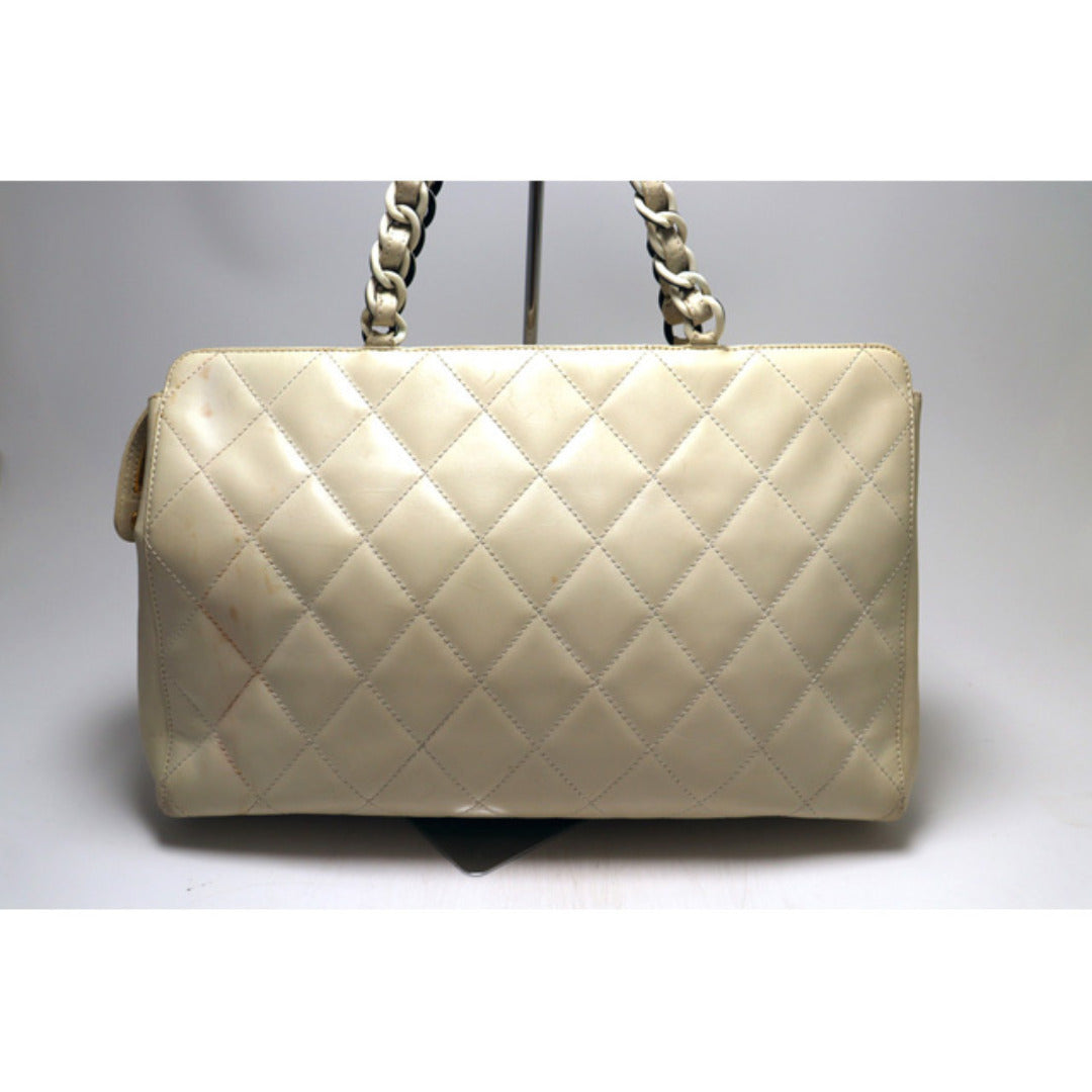 Chanel Quilted Plastic Chain Tote