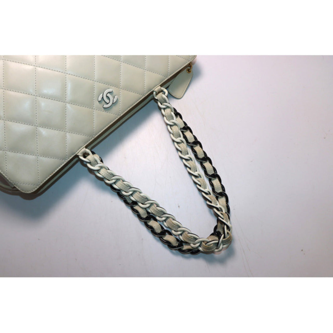 Chanel Quilted Plastic Chain Tote