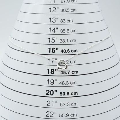 11mm (0.43in) Tiffany & Co Open Heart Necklace XS 24-5748s