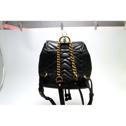 Gucci GG Marmont Backpack Leather Black