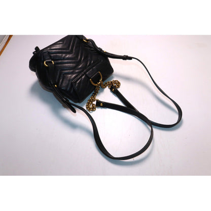 Gucci GG Marmont Backpack Leather Black