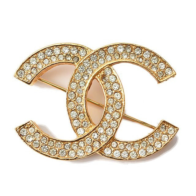 Chanel Brooch Pin Rhinestone