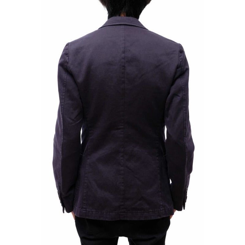 Gucci Tailored Jacket Bleather Jkt Outerwear Men Cotton Canvas Navy Blue — view 3