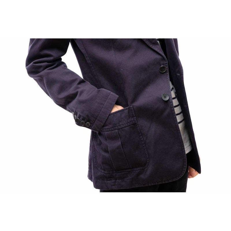 Gucci Tailored Jacket Bleather Jkt Outerwear Men Cotton Canvas Navy Blue — view 6