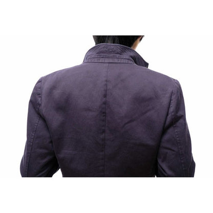 Gucci Tailored Jacket Bleather Jkt Outerwear Men Cotton Canvas Navy Blue — view 7