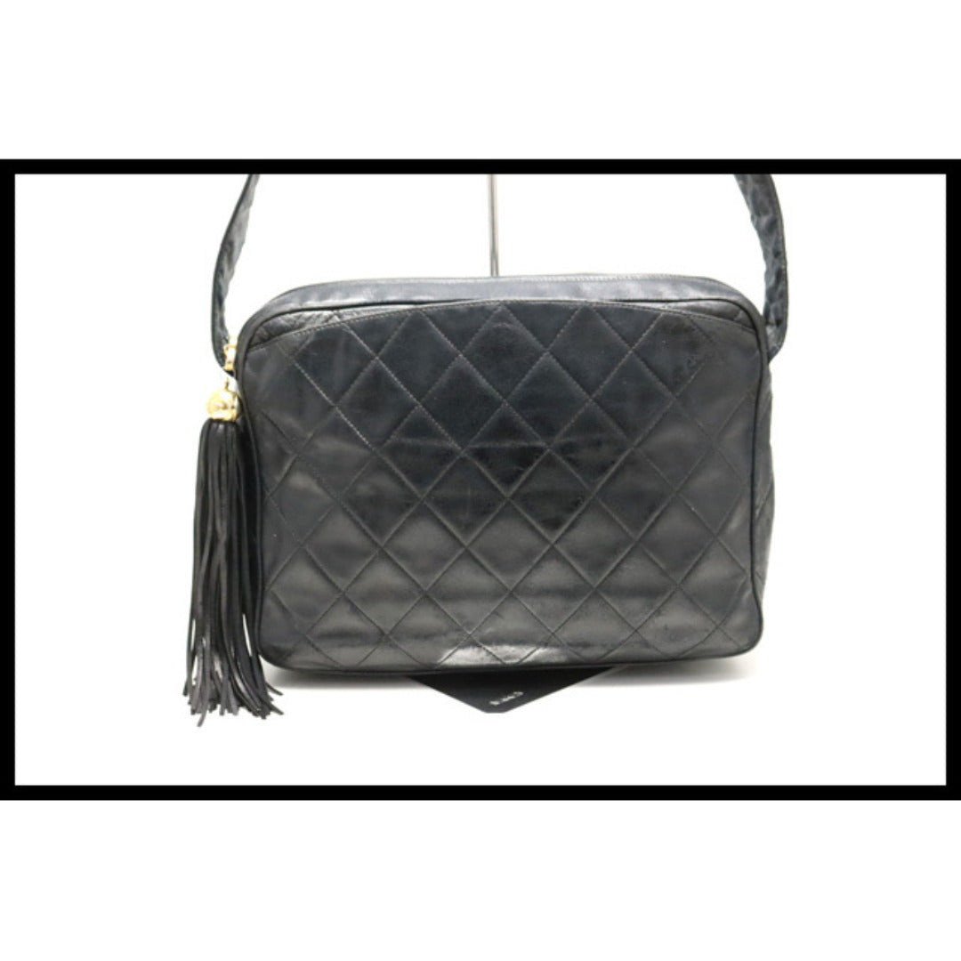 Chanel Quilted GD Metal Fittings Shoulder Bag