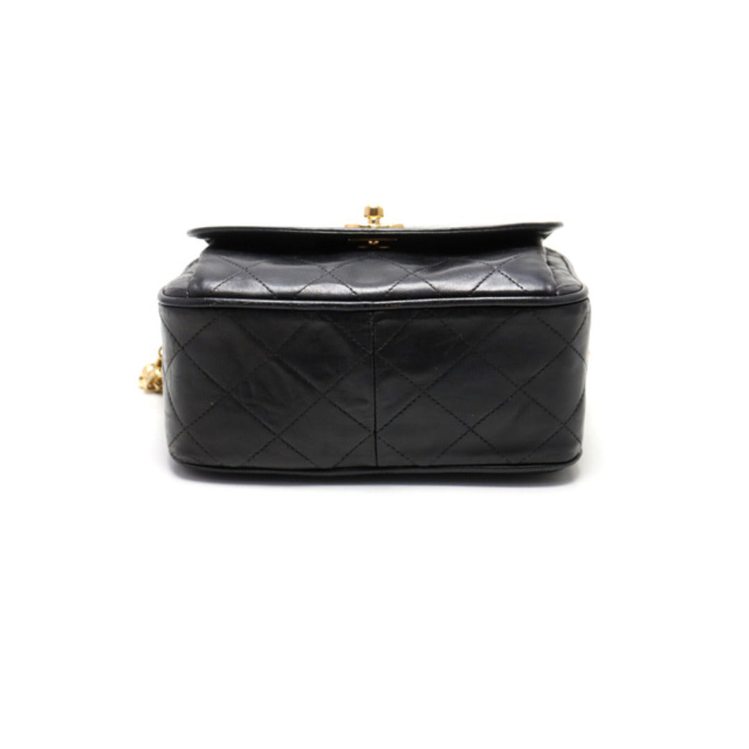 Chanel Quilted GD Metal Fittings Shoulder Bag