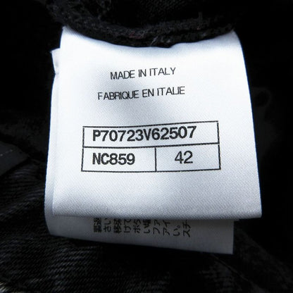 Chanel P70723v62507 21a Denim Pants Jeans Total Coco Mark Button Camellia