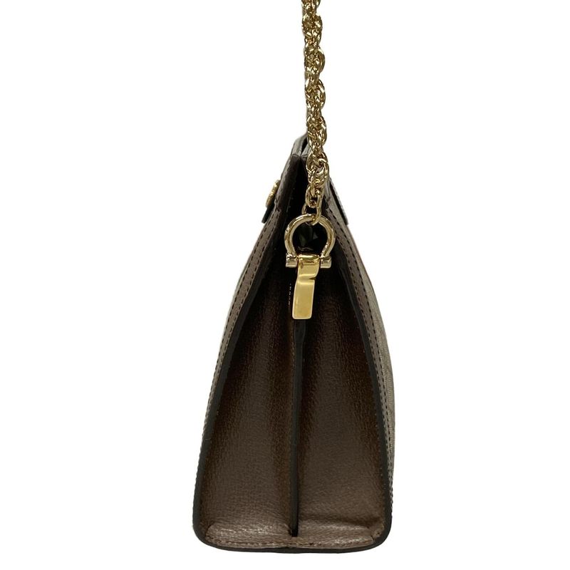 Gucci Shoulder Bag Ophidia/gg Supreme 503876 Beige Dark Brown Green And Red