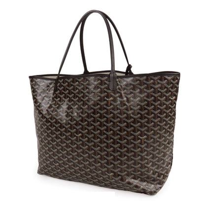 Goyard Saint Louis GM Black Brown Canvas Leather Tote Bag — view 2