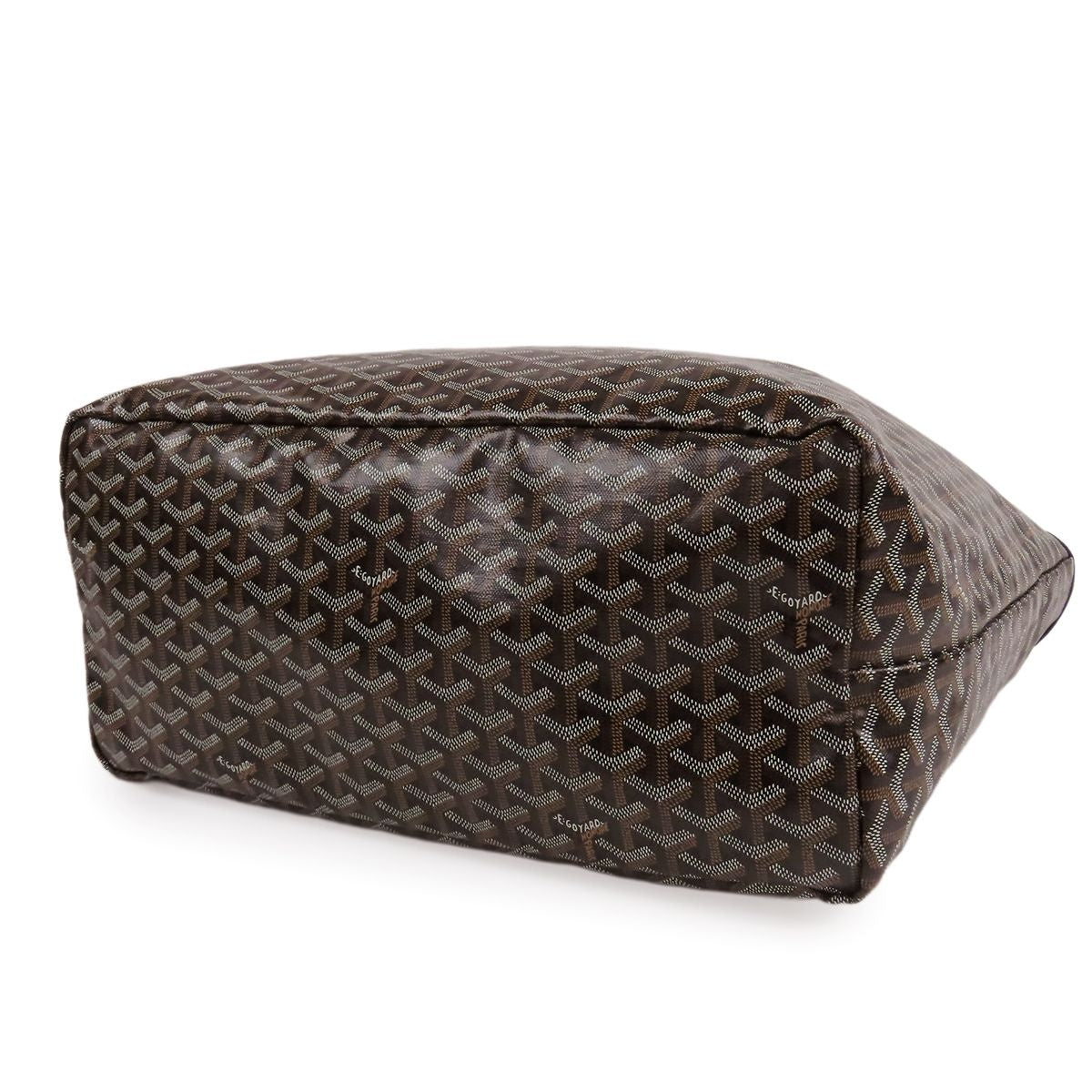Goyard Saint Louis GM Black Brown Canvas Leather Tote Bag — view 3