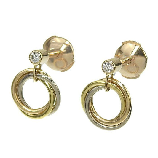 Cartier Trinity Earrings 18K Yellow Gold 18K White Gold 18K Pink Gold 750 Three