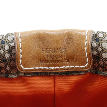 Hermes Fourbi 20 Carre EN Cravates Silk And Vaux Varenia Brown/orange □R Ladies