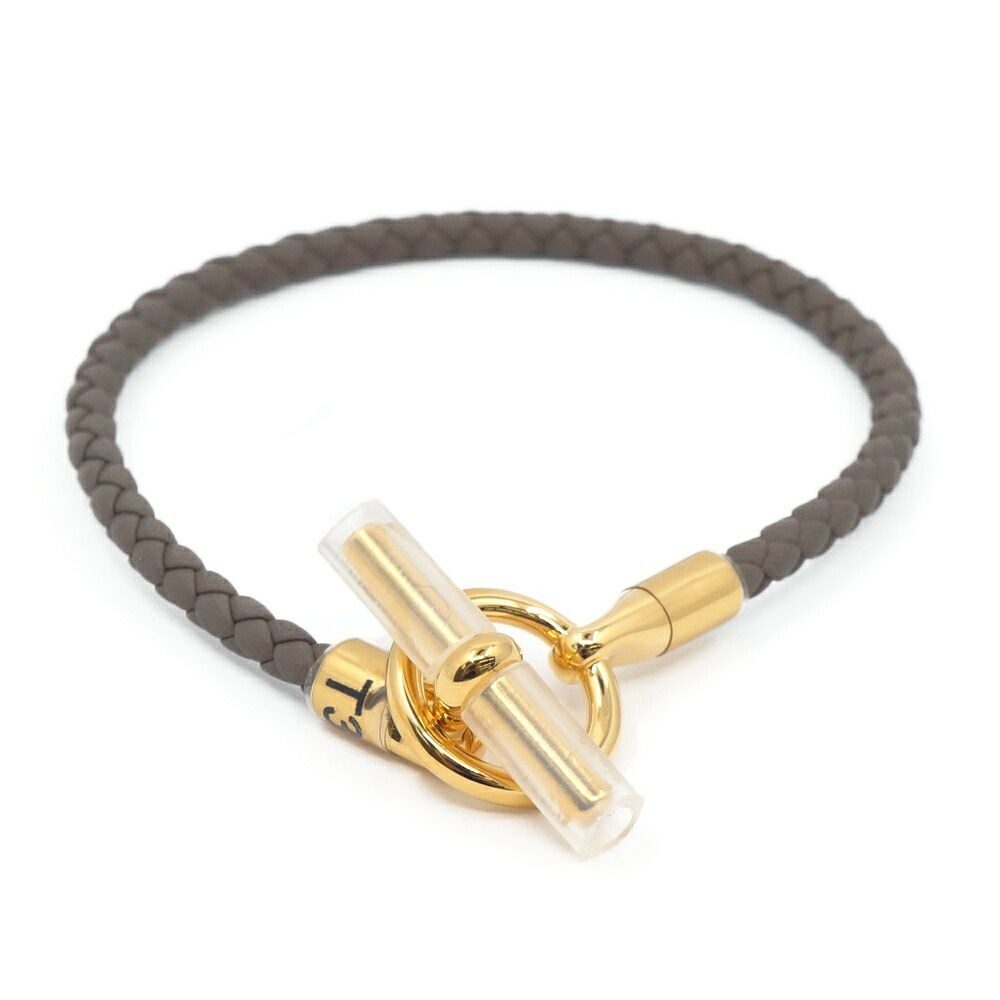 Hermes Bracelet Glenan Etoupe Gray Gold Small