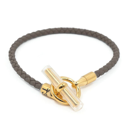Hermes Bracelet Glenan Etoupe Gray Gold Small