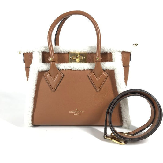 Louis Vuitton Handbag On My Side PM On My Side PM M58918 Leather Camel Brown