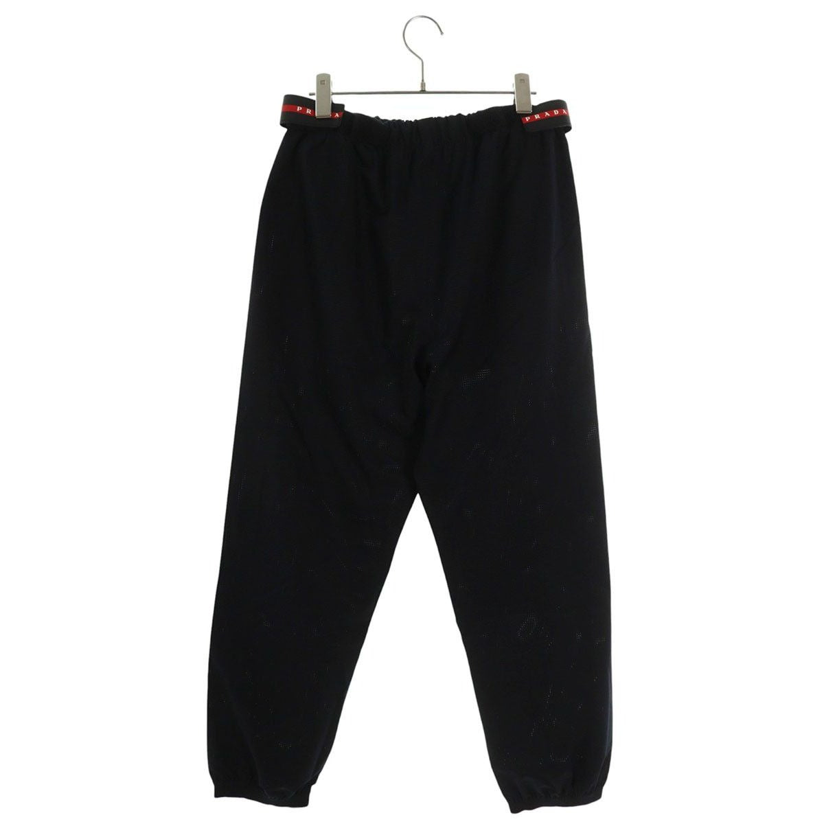 Prada Rubber Logo Waist Tape Nylon Long Pants 46 — view 2
