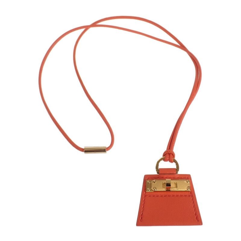 Hermes Monpty Kelly PM Necklace Swift Oranje Poppy Orange Gift Stylish