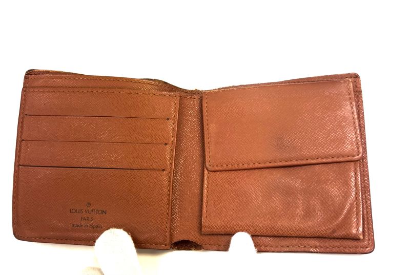 Louis Vuitton Bifold Wallet Monogram W Hook Brown Set Of 2 02bs059