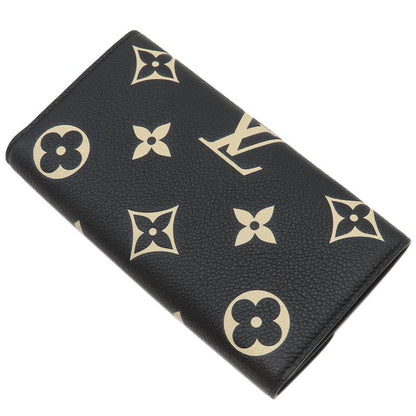 Louis Vuitton Long Wallet Portefeuille Sarah Monogram Empreinte Black and Beige