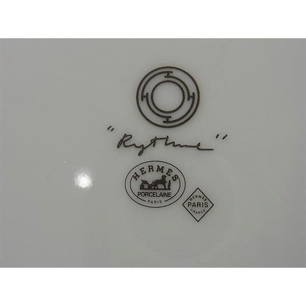 Hermes Rhythm Plate Tableware White Red — view 3