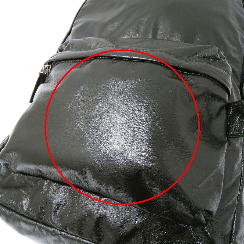 Bottega Veneta Bag Men's Brand Backpack Lambskin Dark Green Large Capacity