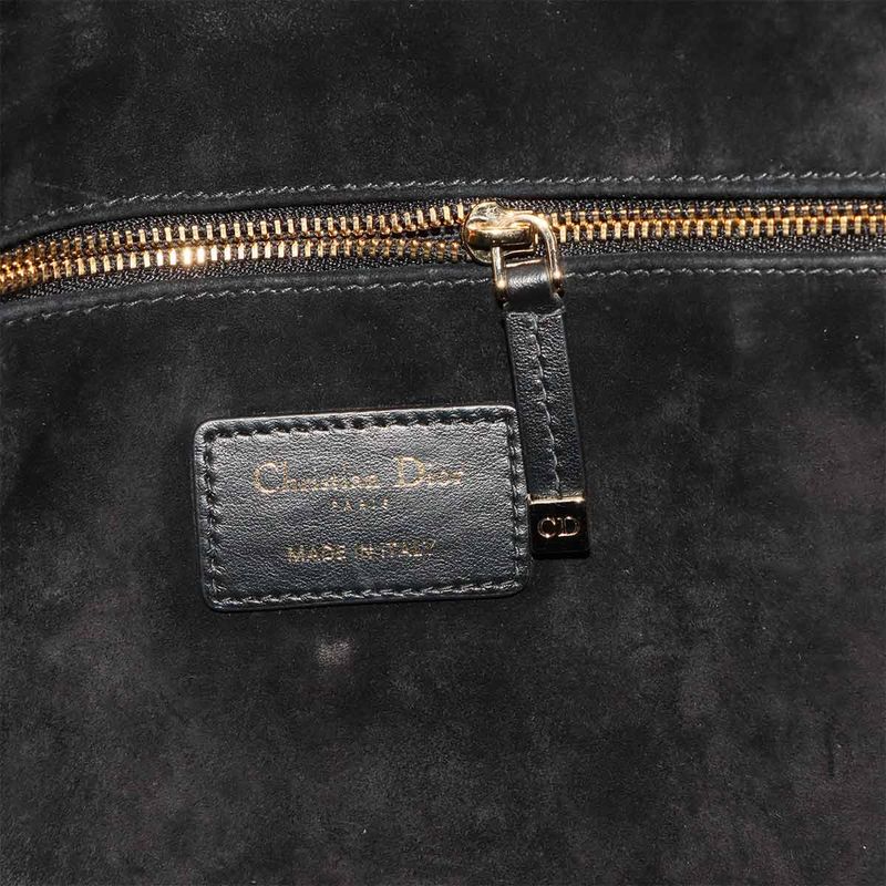 Christian DIOR Macrocannage Book Tote Medium 2way Shoulder Bag Leather 90291006