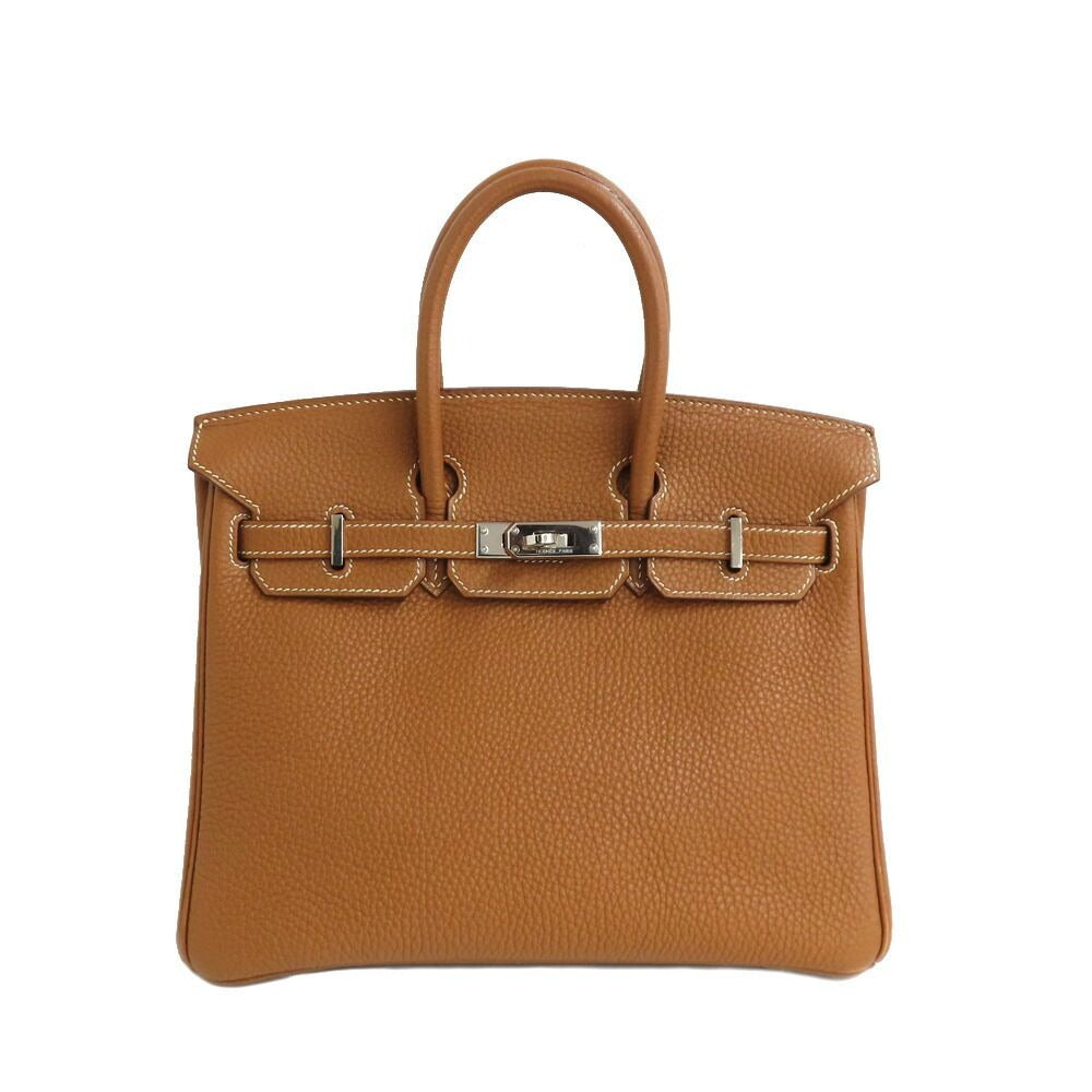 Hermes Birkin 25 Gold Togo Silver Handbag