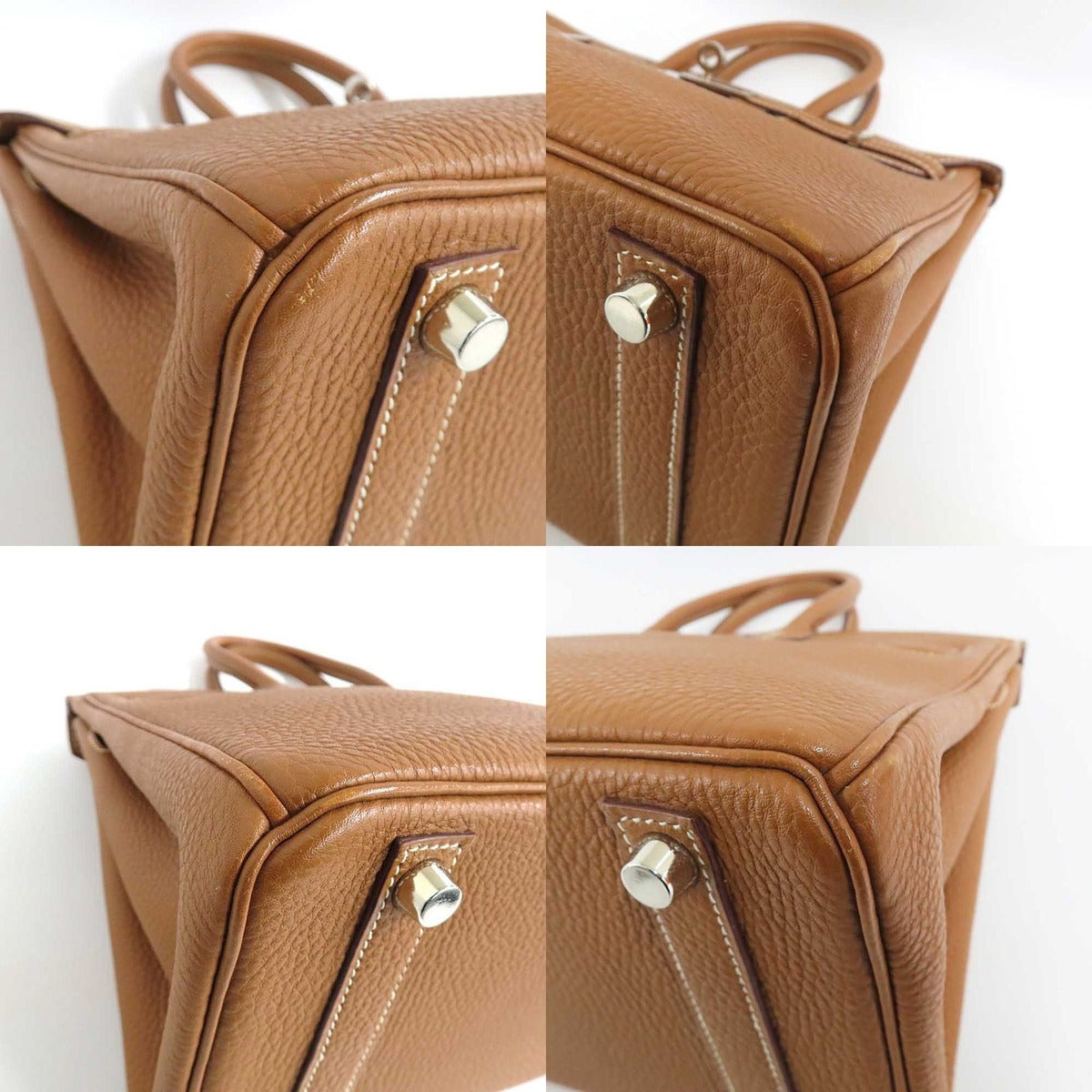 Hermes Birkin 25 Gold Togo Silver Handbag — view 7