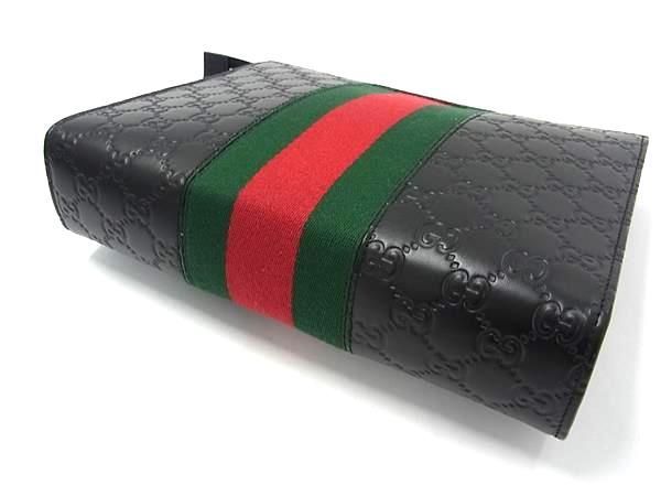 Gucci 475316 Sherry Line GG Pattern Guccissima Leather Clutch Bag Second Bag