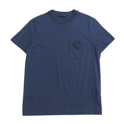 Prada Short Sleeve T-shirt Size M Triangle Patch Crew Neck Chest Pocket