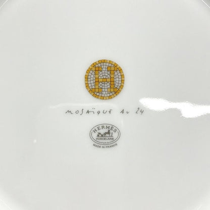 Hermes Like Tableware Mosaic 24 Gray X Orange X Multi Plate X 2 Pieces / Large