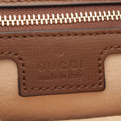 Gucci 1955 Horsebit GG Supreme Canvas Crossbody Gold Shoulder Bag 645454 Brown