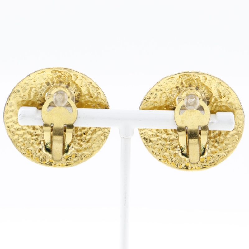 Chanel Matelasse Vintage Gold Plated 94P Ladies 30.2g Earrings