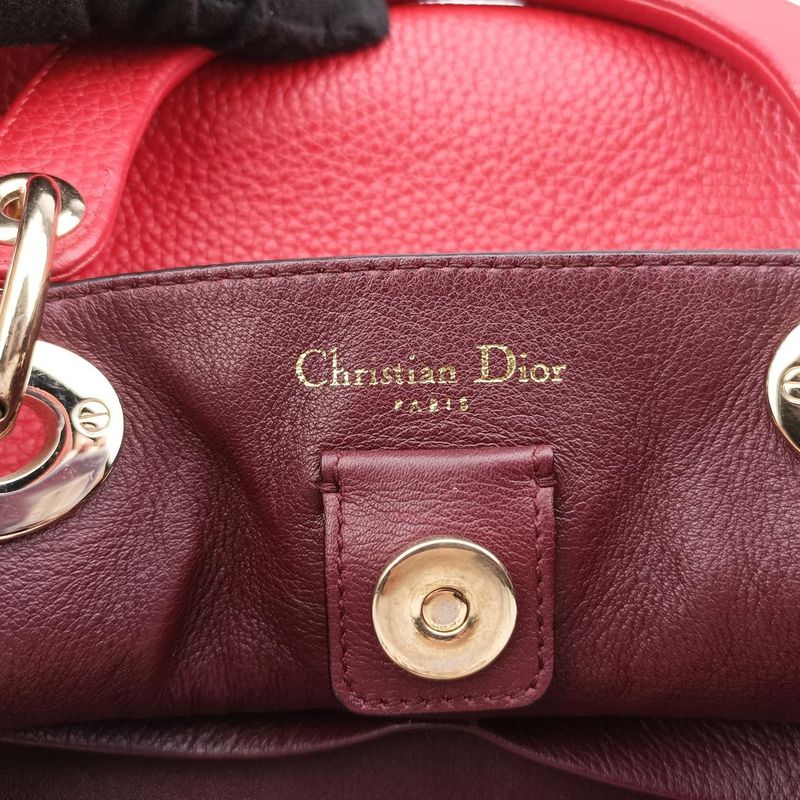 Christian Diorchristian Diorissimo Red Leather 09-ma-1123
