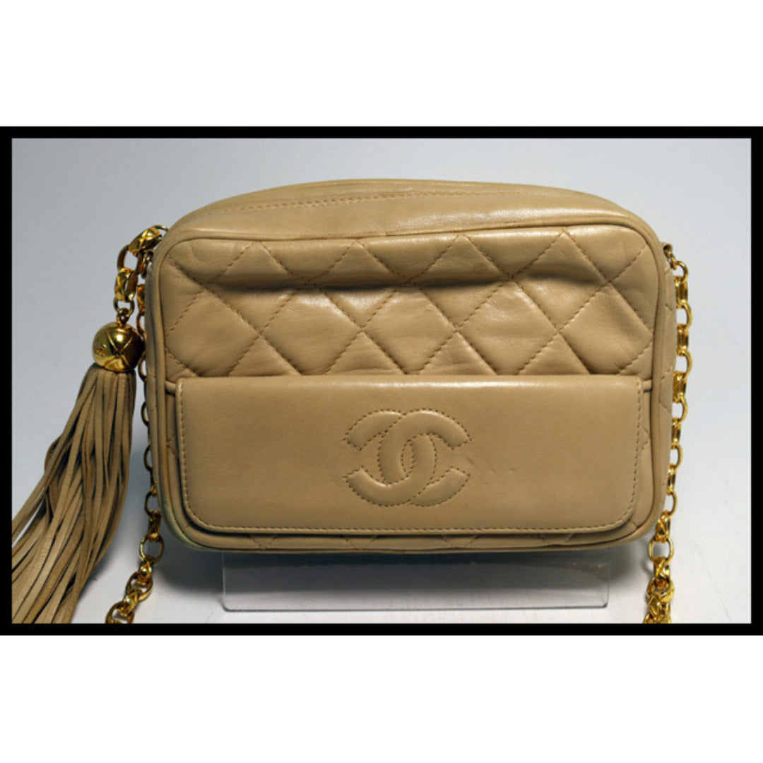 Chanel Quilted GD Metal Fittings Shoulder Bag