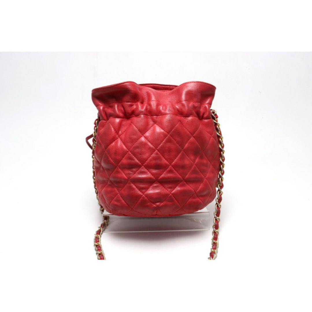 Chanel Quilted GD Metal Fittings Shoulder Bag