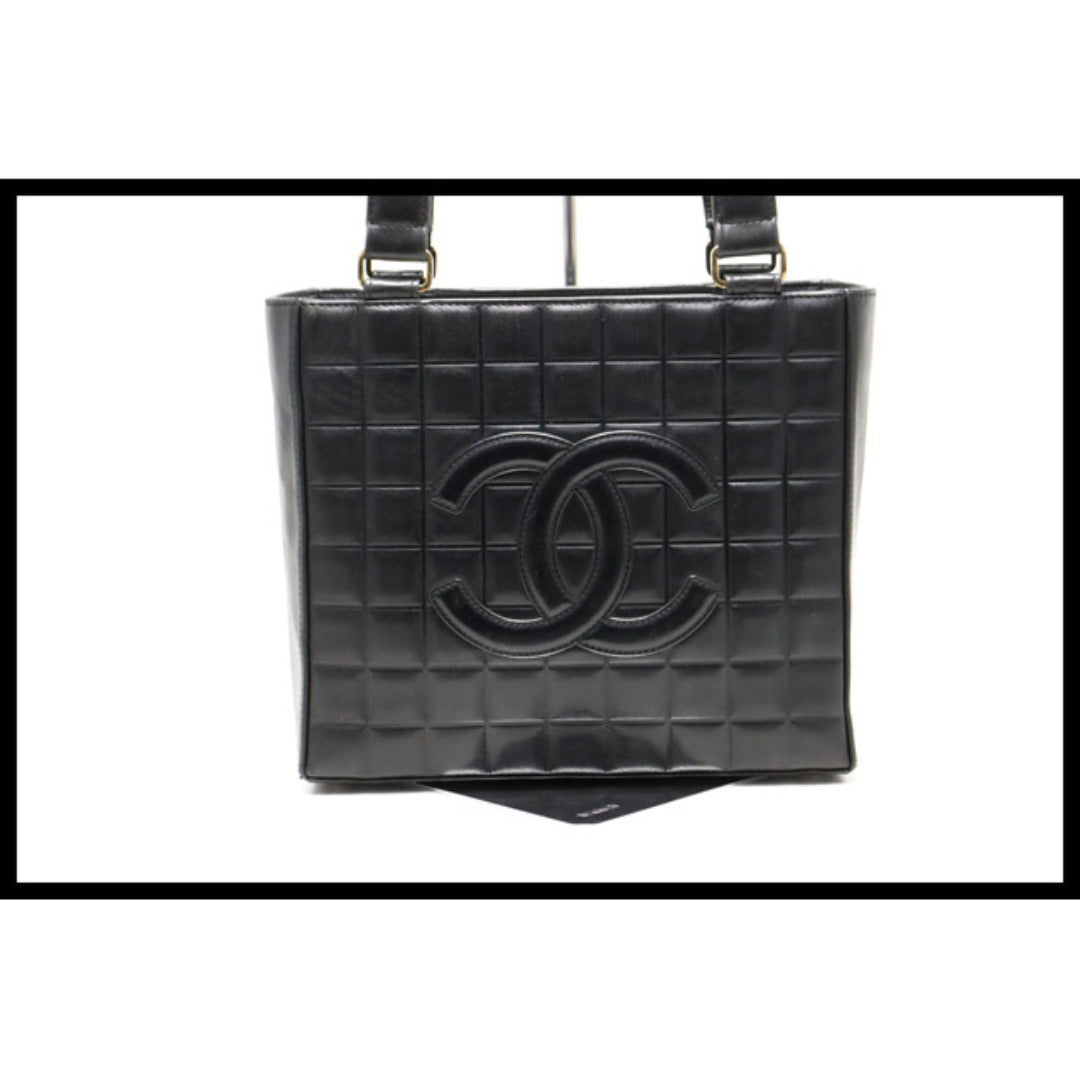 Chanel Chocolate Bar Big Coco GD Metal Fittings Tote