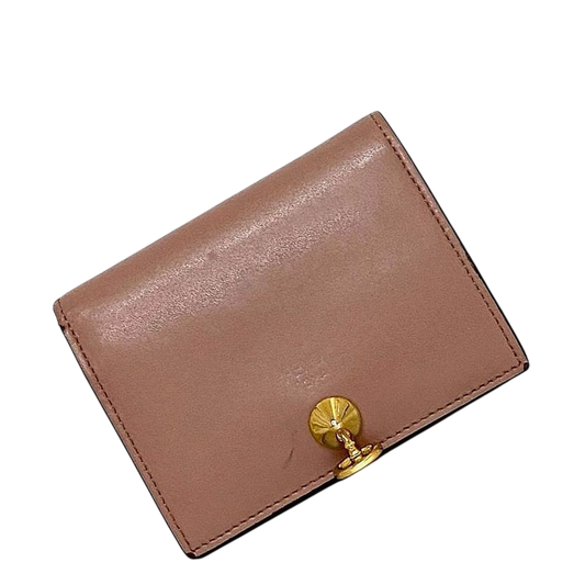 Fendi Bifold Wallet Pink Beige Bytheyard 8m0387 Wallet